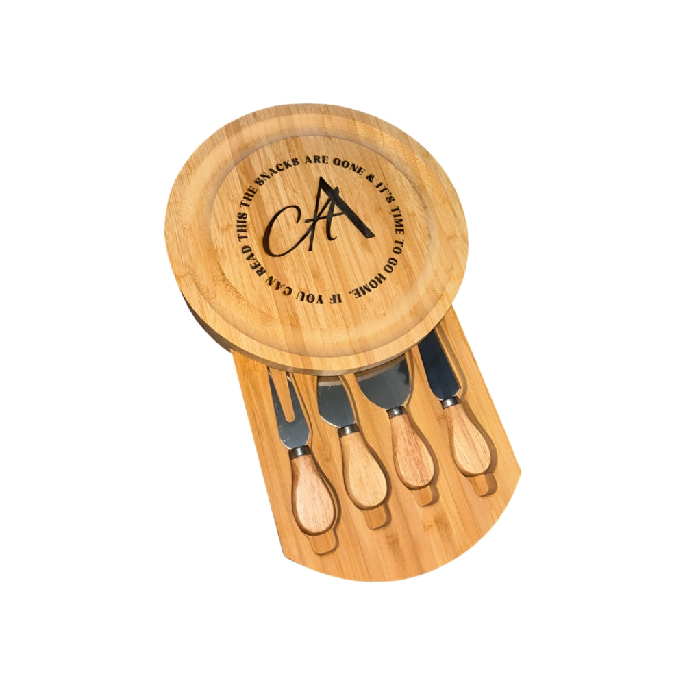 Engraving Bamboo Cheese Plate