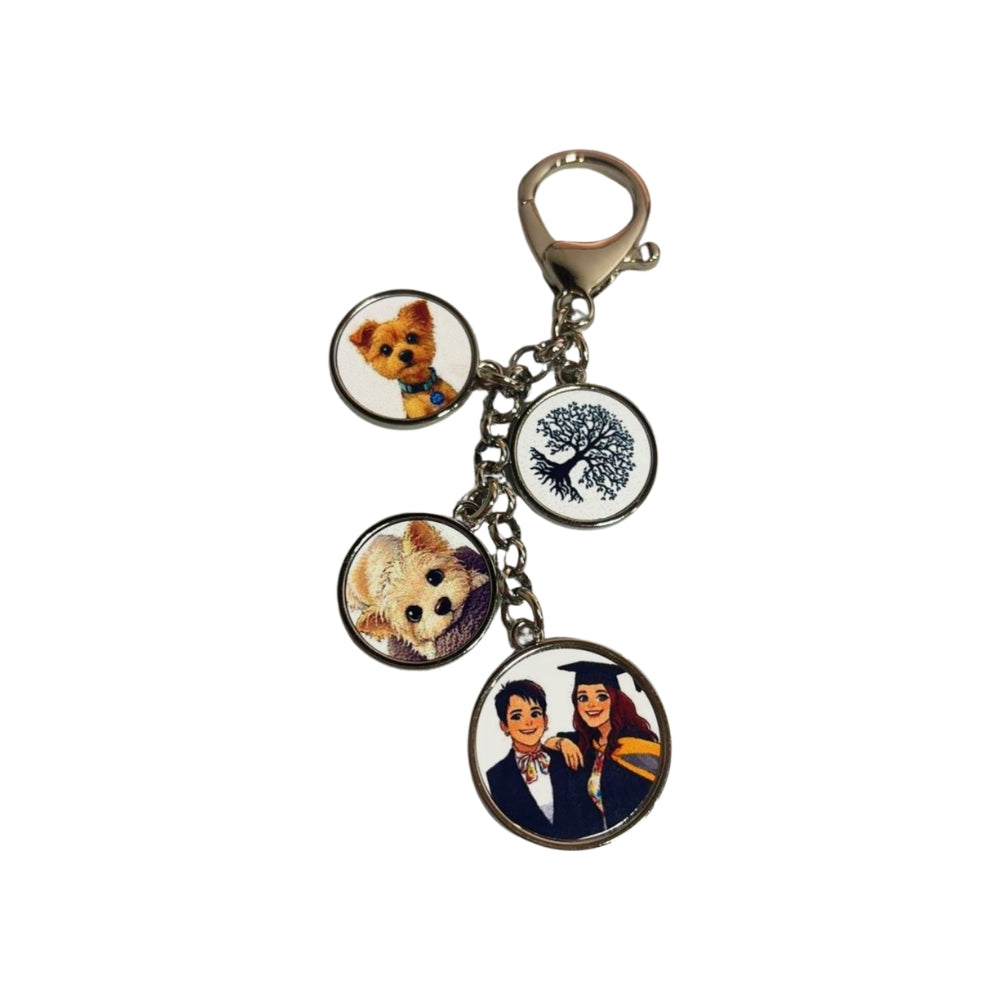 Metal Keyring with Charms